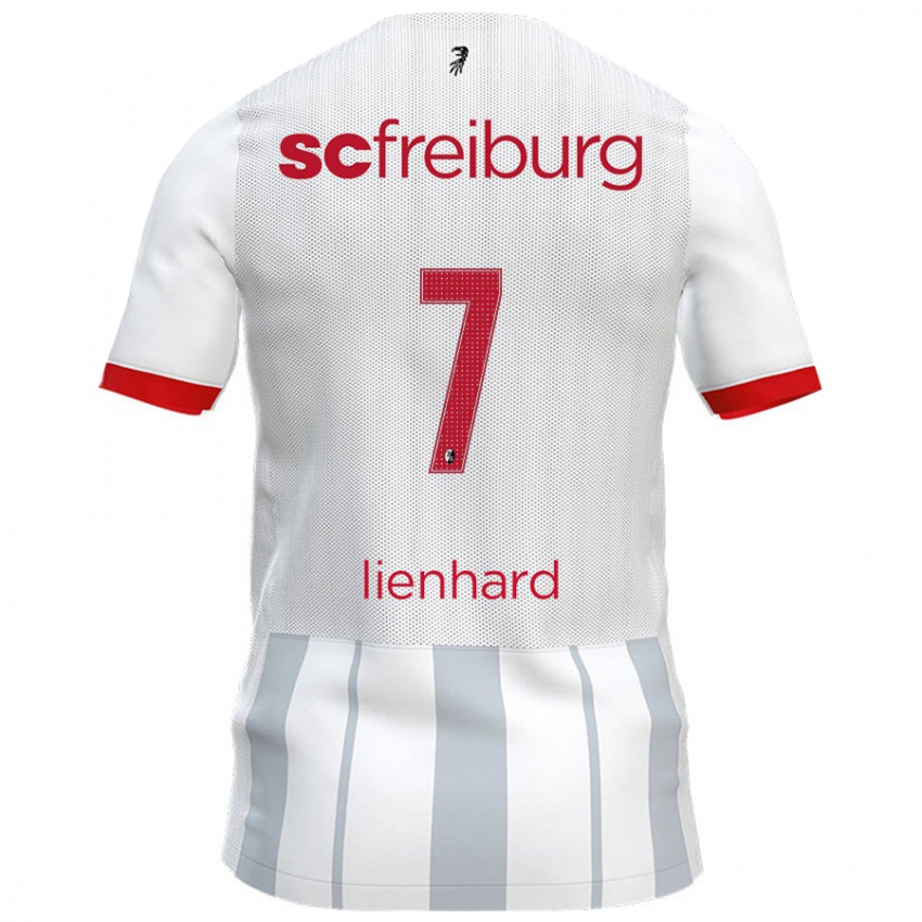 Hombre Camiseta Patrick Lienhard #7 Blanco Gris 2ª Equipación 2024/25 La Camisa