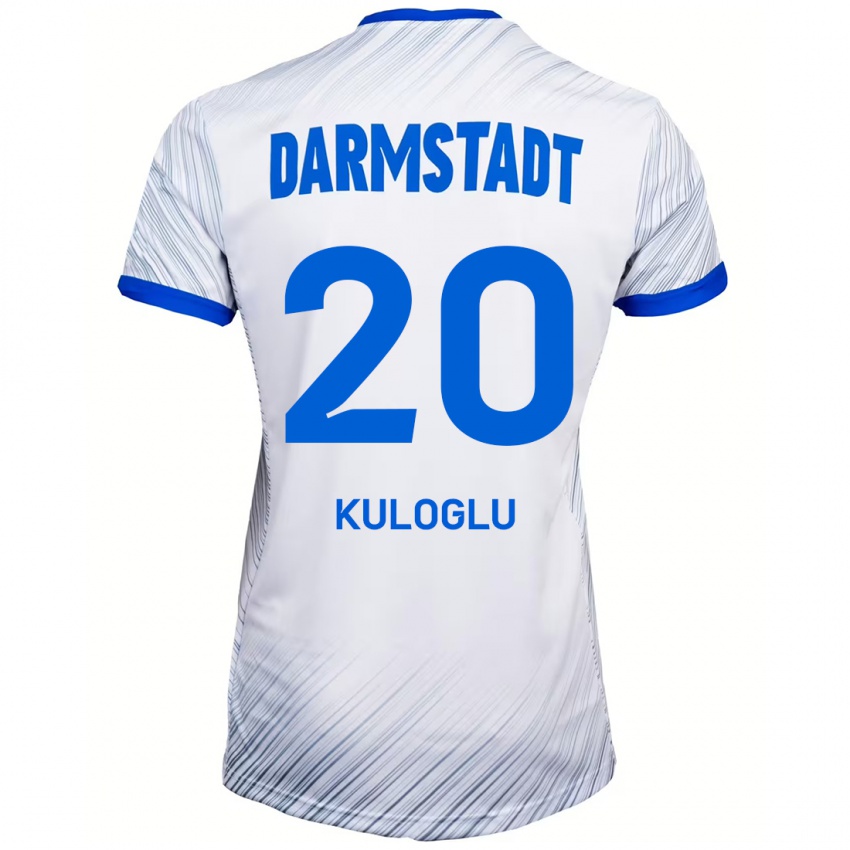 Hombre Camiseta Can Kuloglu #20 Blanco Azul 2ª Equipación 2024/25 La Camisa