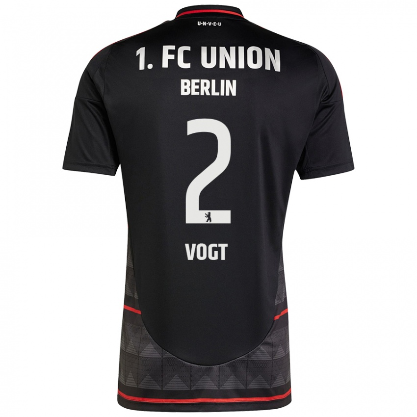 Hombre Camiseta Kevin Vogt #2 Negro 2ª Equipación 2024/25 La Camisa