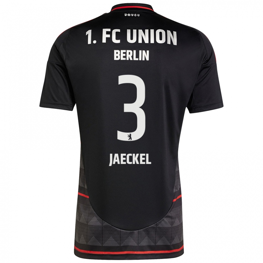 Hombre Camiseta Paul Jaeckel #3 Negro 2ª Equipación 2024/25 La Camisa