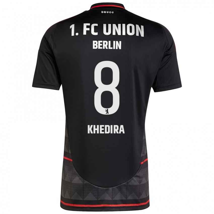 Hombre Camiseta Rani Khedira #8 Negro 2ª Equipación 2024/25 La Camisa