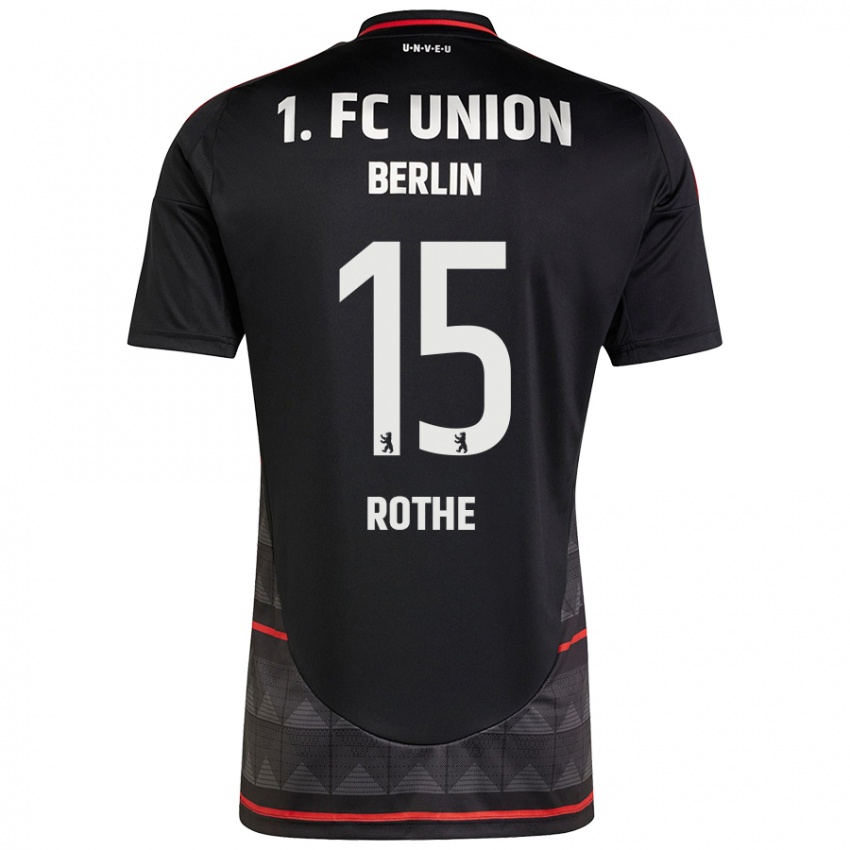 Hombre Camiseta Tom Rothe #15 Negro 2ª Equipación 2024/25 La Camisa