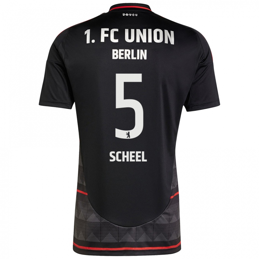 Hombre Camiseta Luca Scheel #5 Negro 2ª Equipación 2024/25 La Camisa