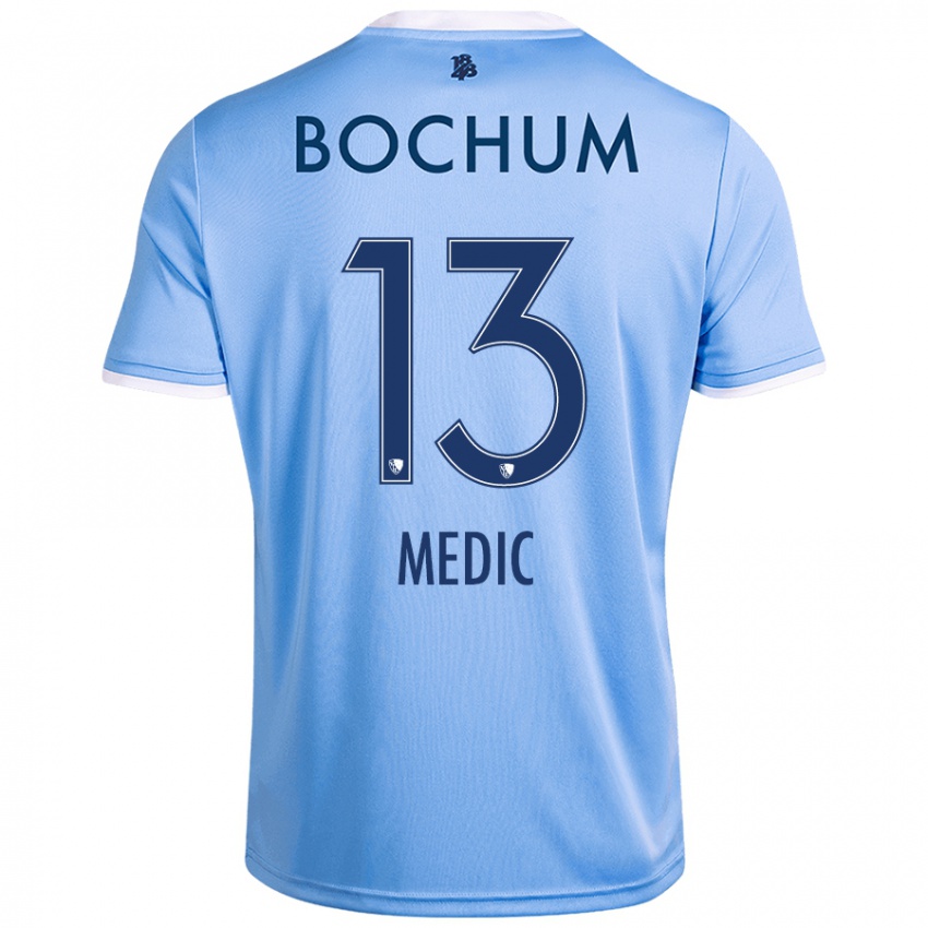 Hombre Camiseta Jakov Medic #13 Azul Cielo 2ª Equipación 2024/25 La Camisa