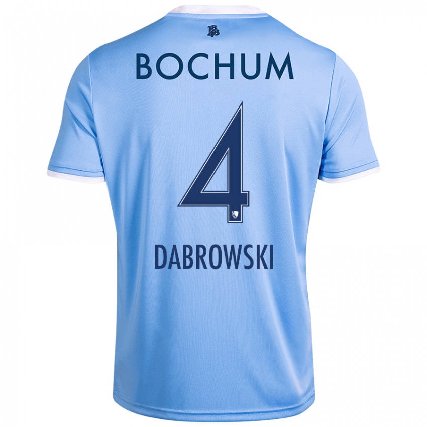 Hombre Camiseta Luc Dabrowski #4 Azul Cielo 2ª Equipación 2024/25 La Camisa