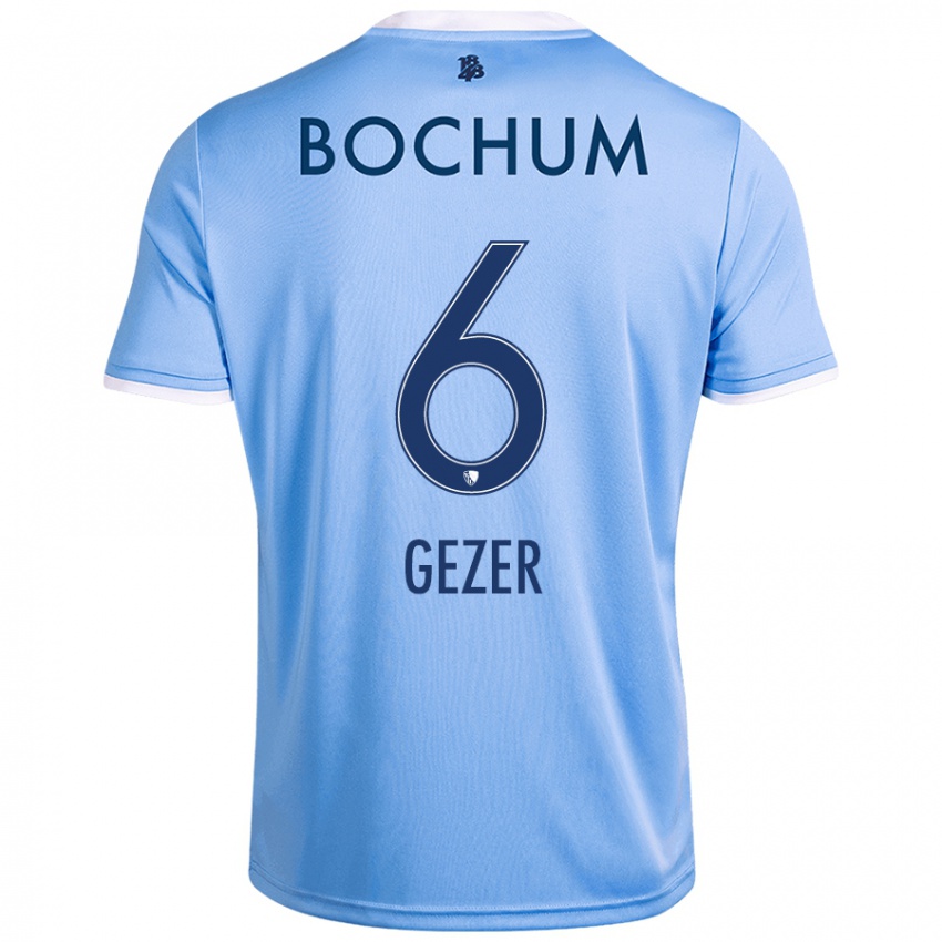 Hombre Camiseta Joel Gezer #6 Azul Cielo 2ª Equipación 2024/25 La Camisa