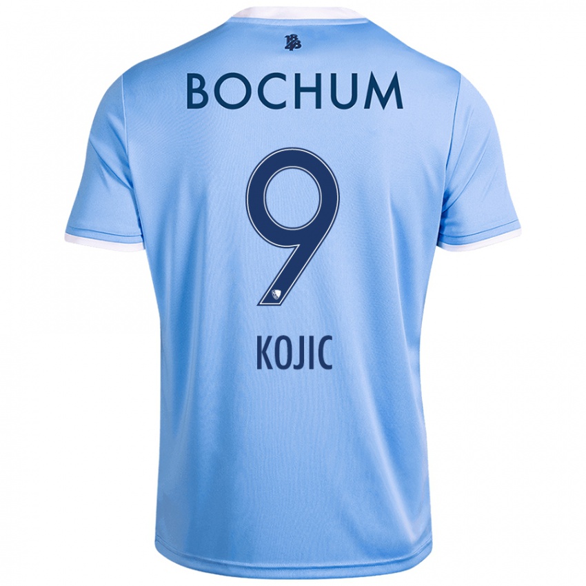 Hombre Camiseta Semin Kojic #9 Azul Cielo 2ª Equipación 2024/25 La Camisa