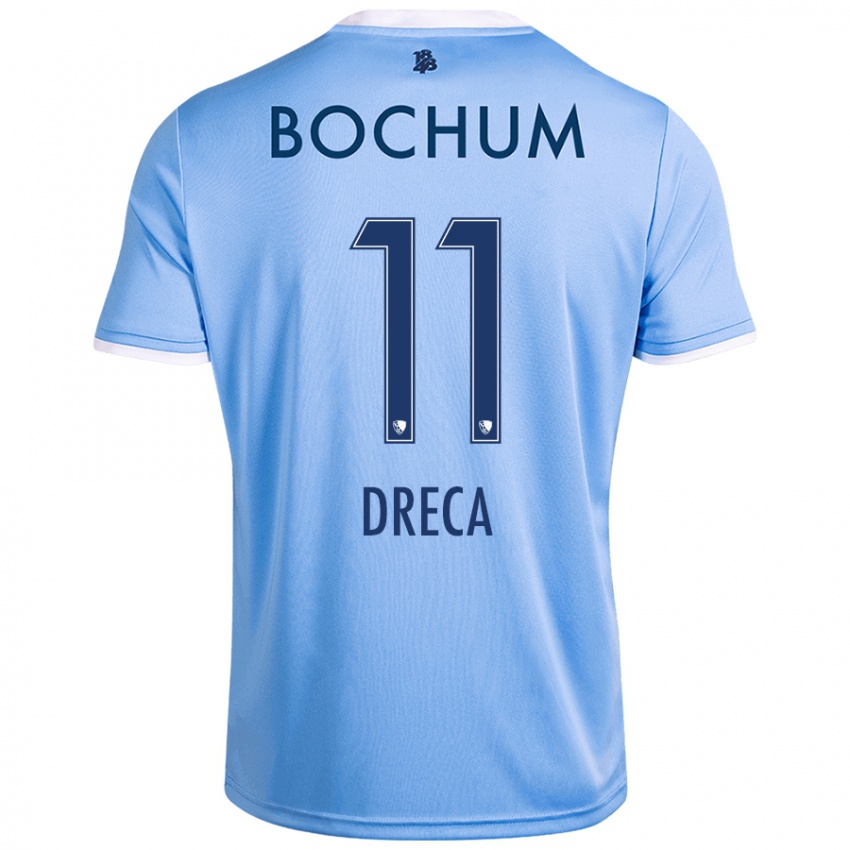 Hombre Camiseta Benjamin Dreca #11 Azul Cielo 2ª Equipación 2024/25 La Camisa