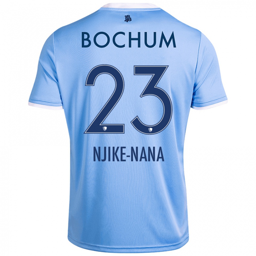 Hombre Camiseta Jean-Philippe Njike-Nana #23 Azul Cielo 2ª Equipación 2024/25 La Camisa