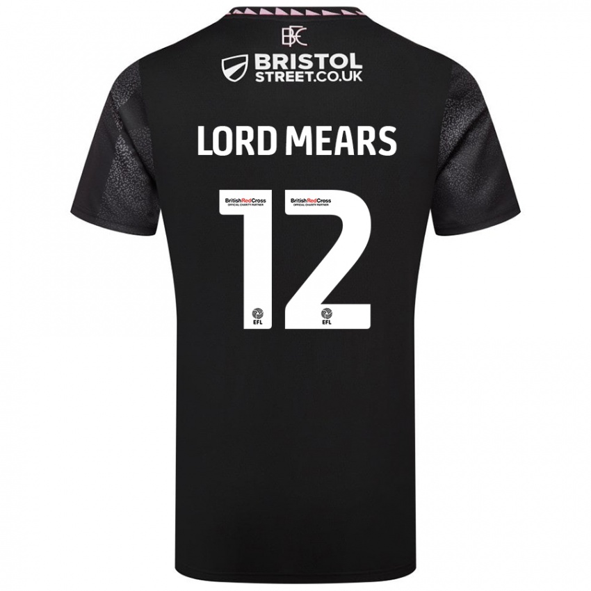 Hombre Camiseta Rhema Lord-Mears #12 Negro 2ª Equipación 2024/25 La Camisa