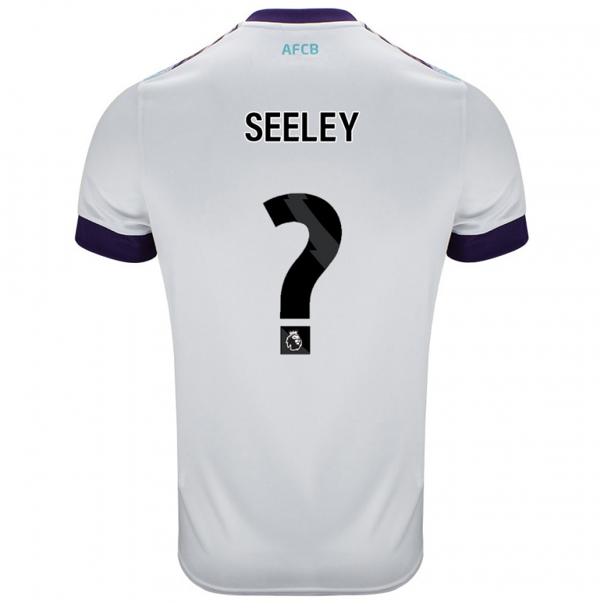 Hombre Camiseta Will Seeley #0 Blanco Verde Púrpura 2ª Equipación 2024/25 La Camisa