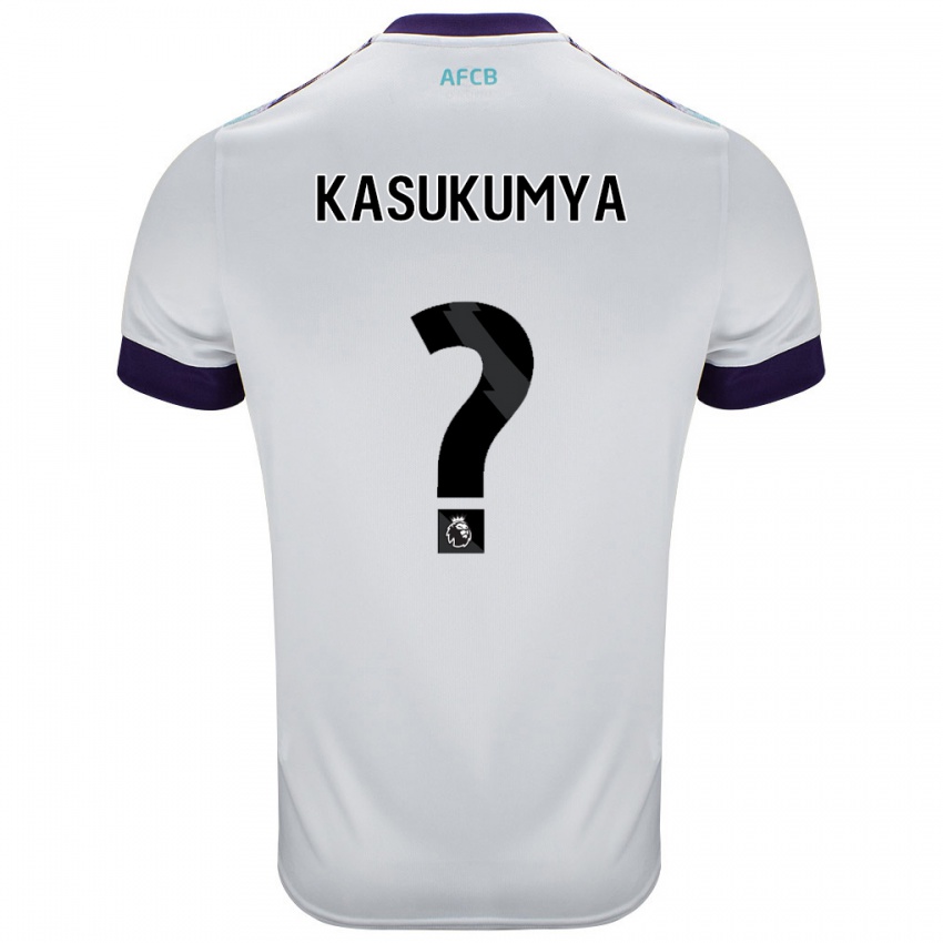 Hombre Camiseta Kashanga Kasukumya #0 Blanco Verde Púrpura 2ª Equipación 2024/25 La Camisa