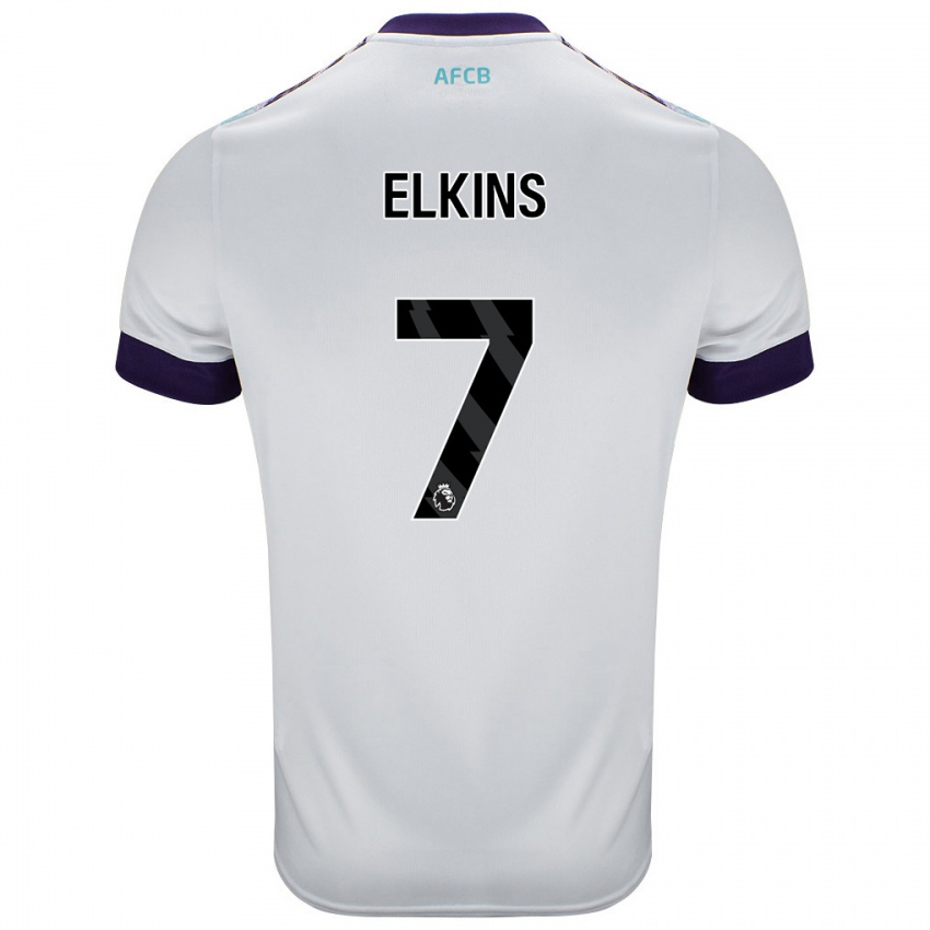 Hombre Camiseta Elle Elkins #7 Blanco Verde Púrpura 2ª Equipación 2024/25 La Camisa