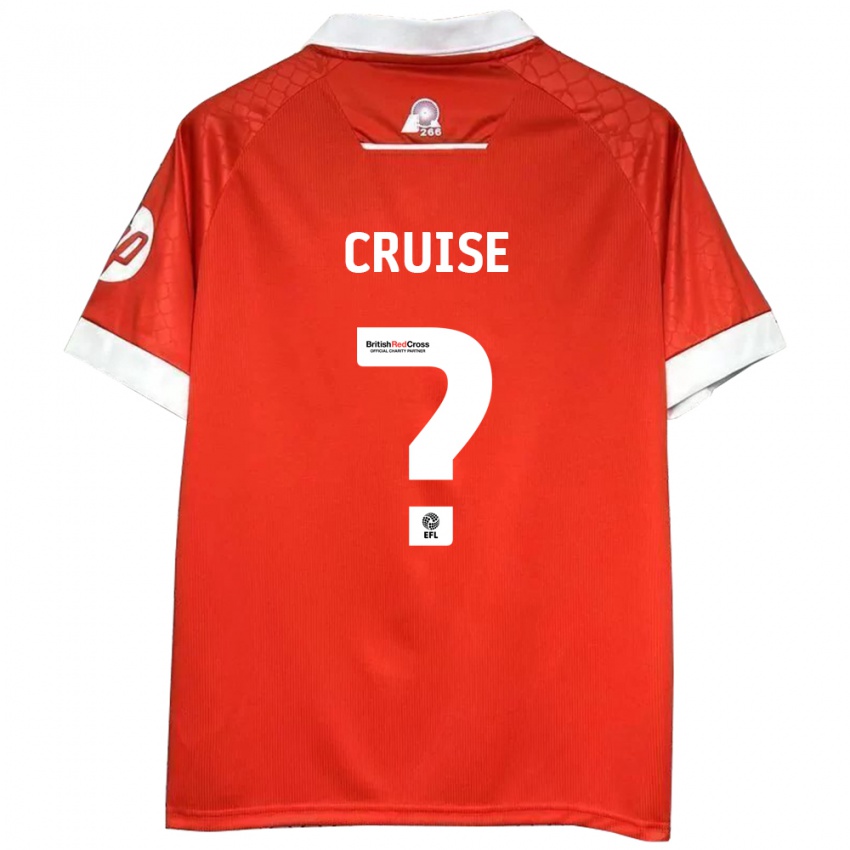 Mujer Camiseta George Cruise #0 Rojo Blanco 1ª Equipación 2024/25 La Camisa