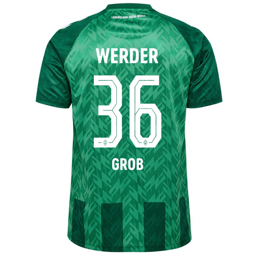 Mujer Camiseta Christian Groß #36 Verde 1ª Equipación 2024/25 La Camisa