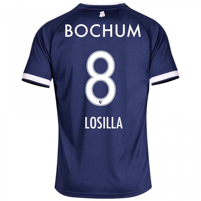 Mujer Camiseta Anthony Losilla #8 Azul Oscuro 1ª Equipación 2024/25 La Camisa