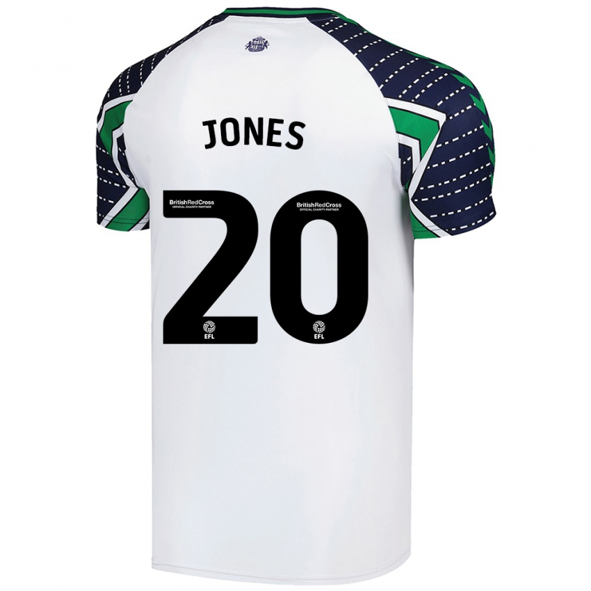 Mujer Camiseta Ellen Jones #20 Blanco 2ª Equipación 2024/25 La Camisa