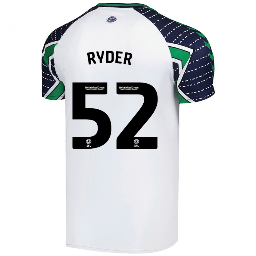 Mujer Camiseta Joe Ryder #52 Blanco 2ª Equipación 2024/25 La Camisa