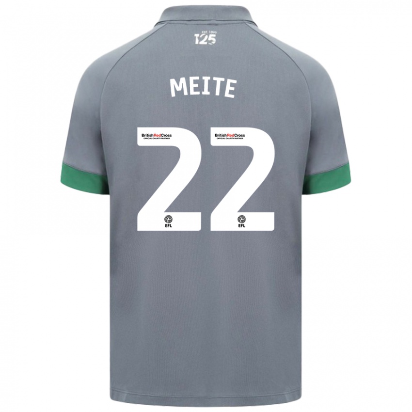 Mujer Camiseta Yakou Méïté #22 Gris Oscuro 2ª Equipación 2024/25 La Camisa