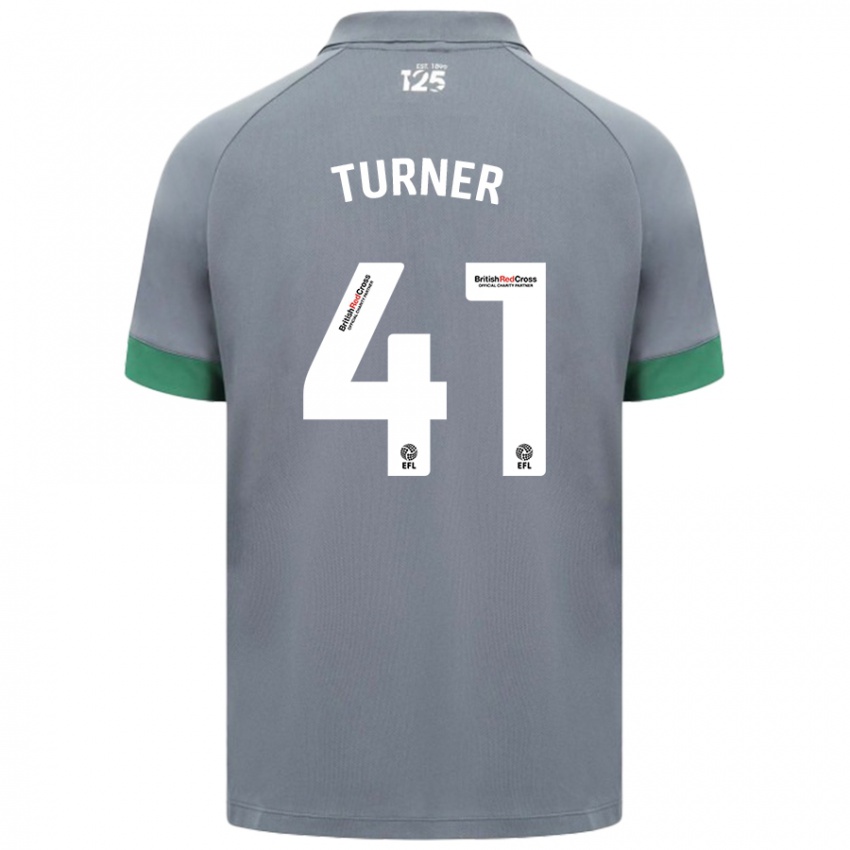 Mujer Camiseta Matthew Turner #41 Gris Oscuro 2ª Equipación 2024/25 La Camisa