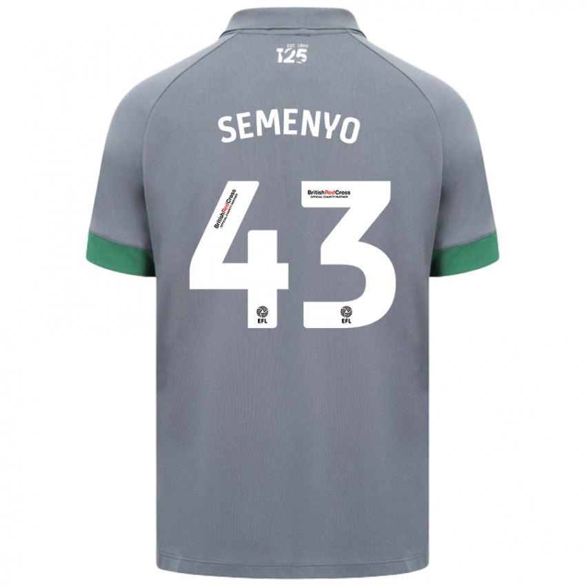 Mujer Camiseta Jai Semenyo #43 Gris Oscuro 2ª Equipación 2024/25 La Camisa