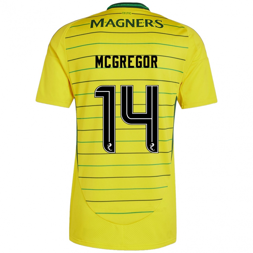 Mujer Camiseta Shannon Mcgregor #14 Amarillo 2ª Equipación 2024/25 La Camisa