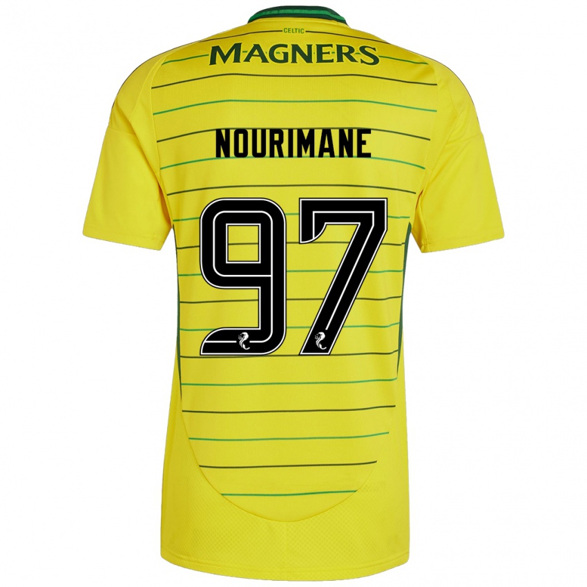 Mujer Camiseta Addi Nourimane #97 Amarillo 2ª Equipación 2024/25 La Camisa