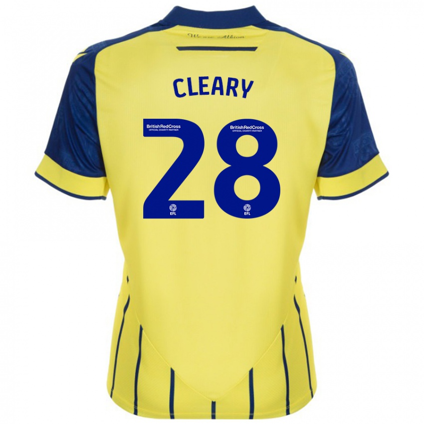 Mujer Camiseta Reyes Cleary #28 Amarillo Azul 2ª Equipación 2024/25 La Camisa