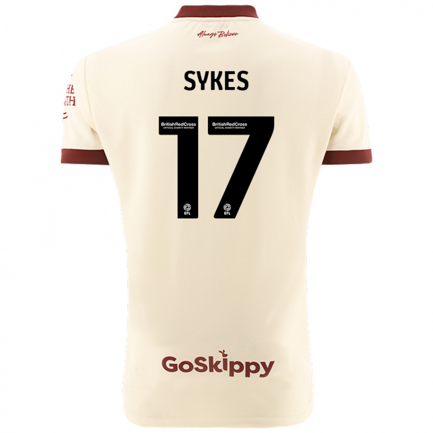 Mujer Camiseta Mark Sykes #17 Crema Blanco 2ª Equipación 2024/25 La Camisa