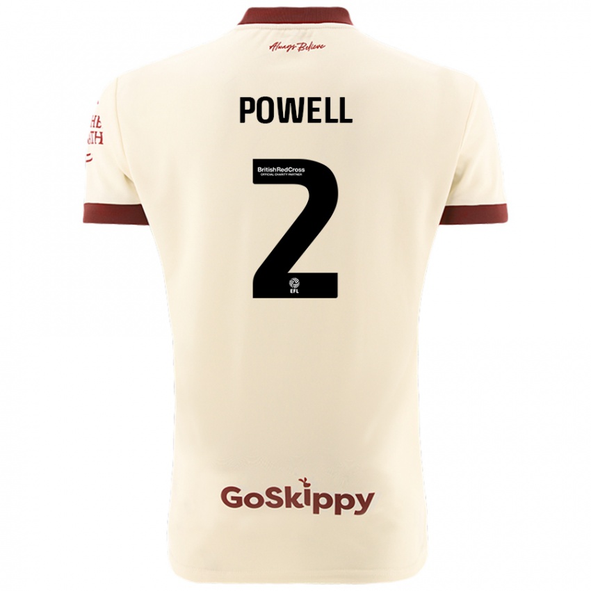 Mujer Camiseta Ella Powell #2 Crema Blanco 2ª Equipación 2024/25 La Camisa