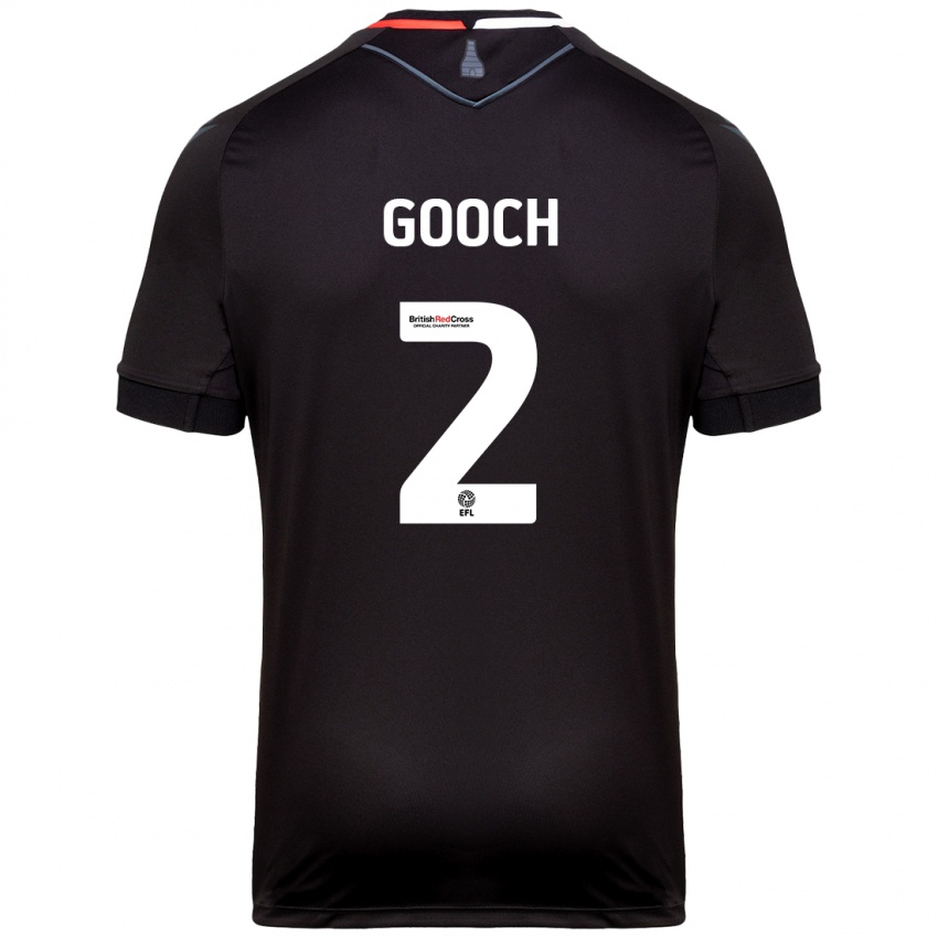 Mujer Camiseta Lynden Gooch #2 Negro 2ª Equipación 2024/25 La Camisa