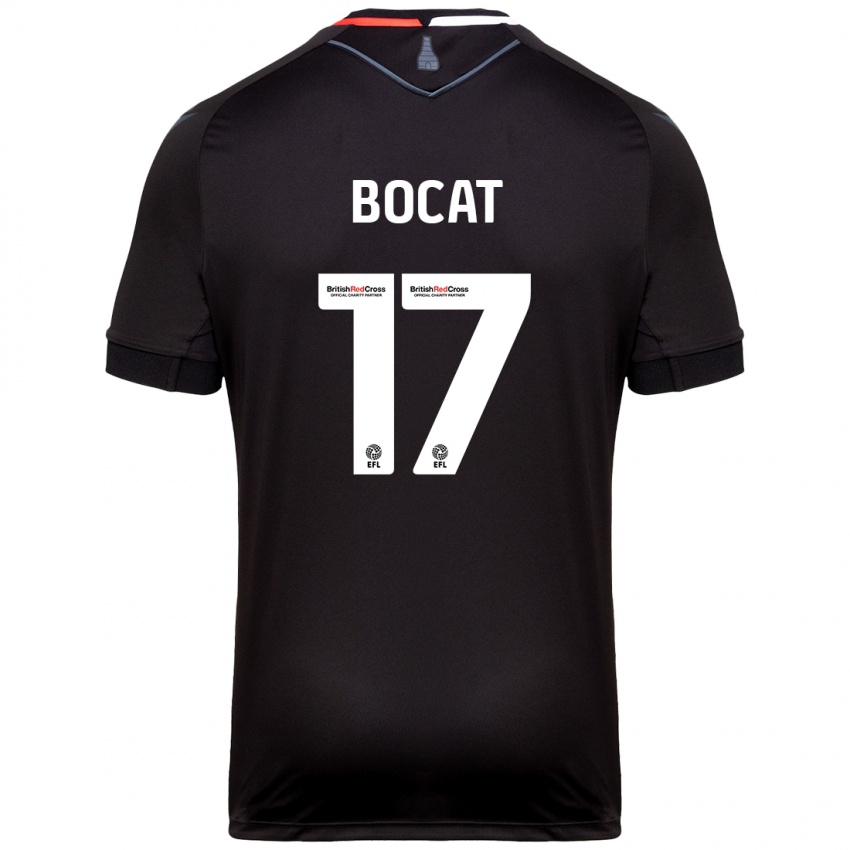 Mujer Camiseta Eric-Junior Bocat #17 Negro 2ª Equipación 2024/25 La Camisa