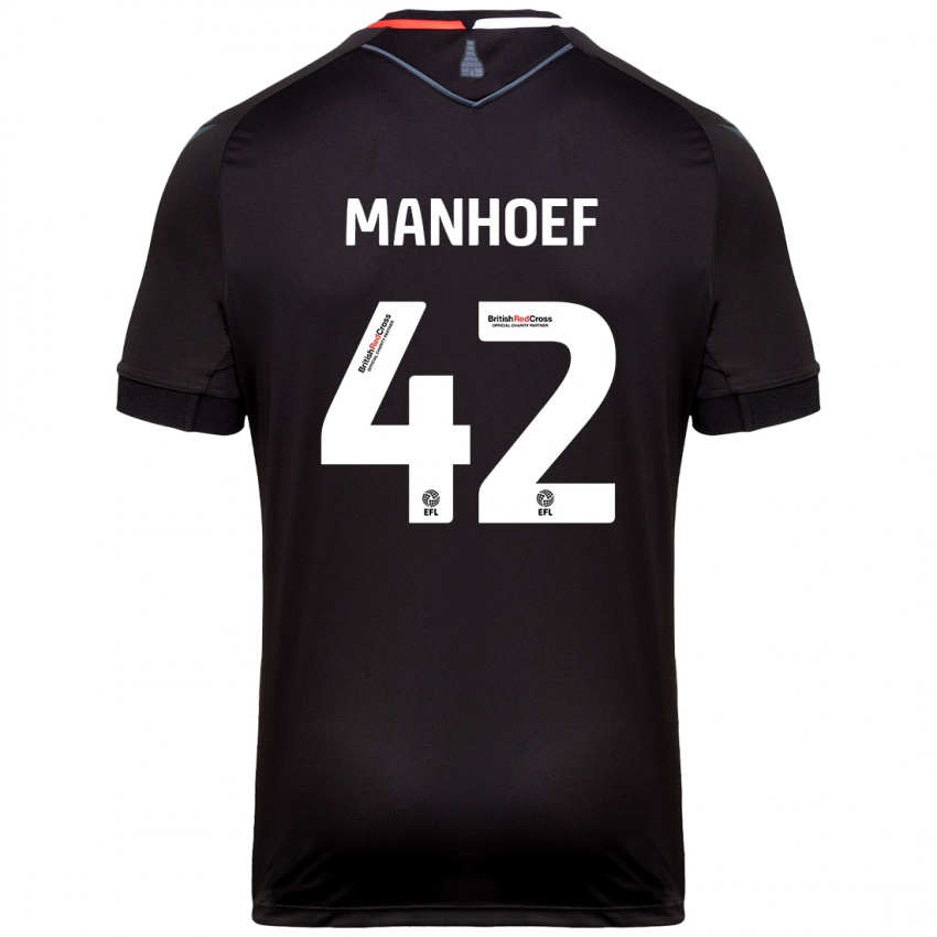 Mujer Camiseta Million Manhoef #42 Negro 2ª Equipación 2024/25 La Camisa