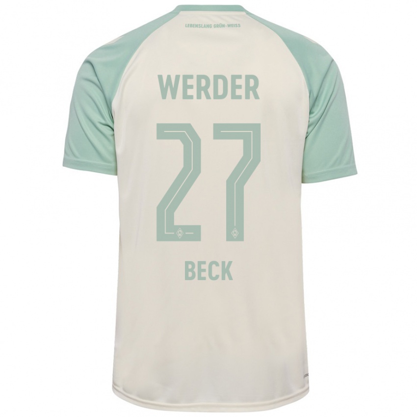 Mujer Camiseta Sharon Beck #27 Blanquecino Verde Claro 2ª Equipación 2024/25 La Camisa