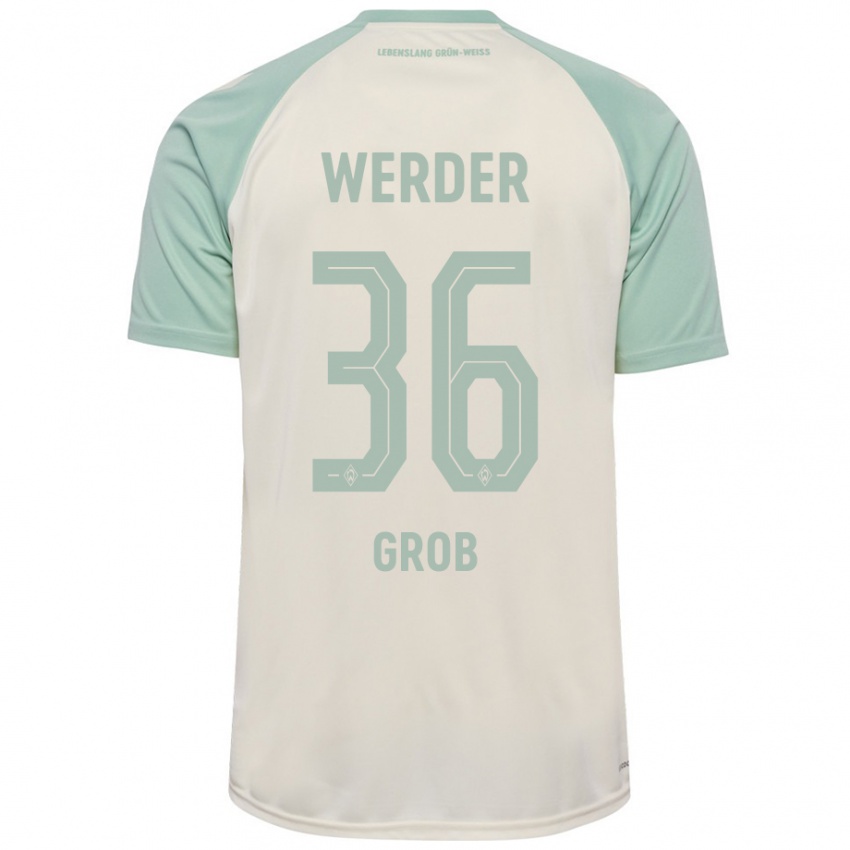 Mujer Camiseta Christian Groß #36 Blanquecino Verde Claro 2ª Equipación 2024/25 La Camisa