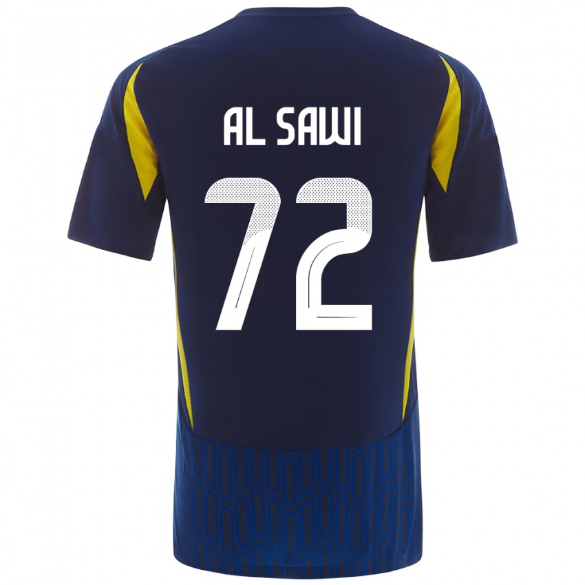 Mujer Camiseta Etaf Al-Sawi #72 Azul Amarillo 2ª Equipación 2024/25 La Camisa