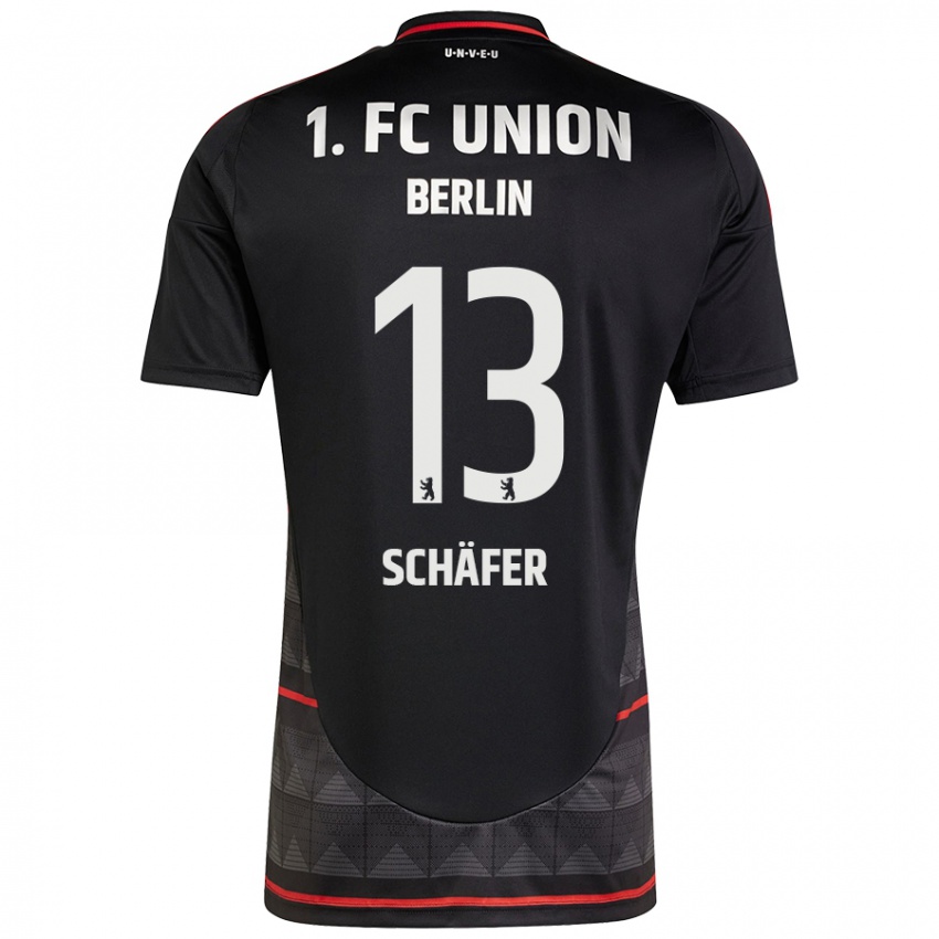 Mujer Camiseta András Schäfer #13 Negro 2ª Equipación 2024/25 La Camisa