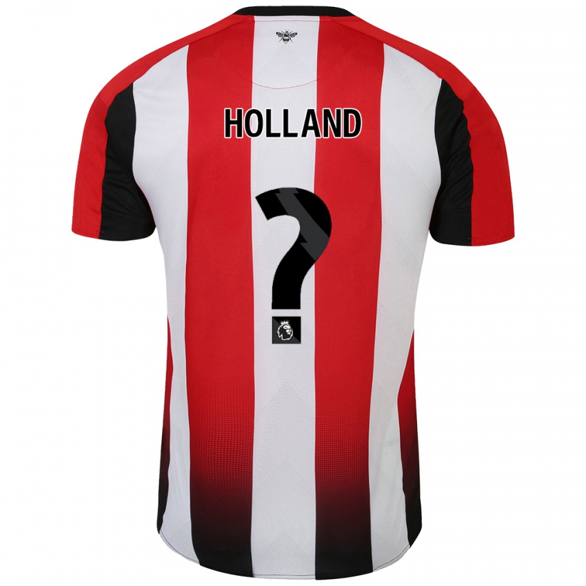 Niño Camiseta Isaac Holland #0 Rojo Blanco 1ª Equipación 2024/25 La Camisa