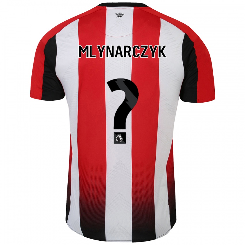 Niño Camiseta Adam Mlynarczyk #0 Rojo Blanco 1ª Equipación 2024/25 La Camisa