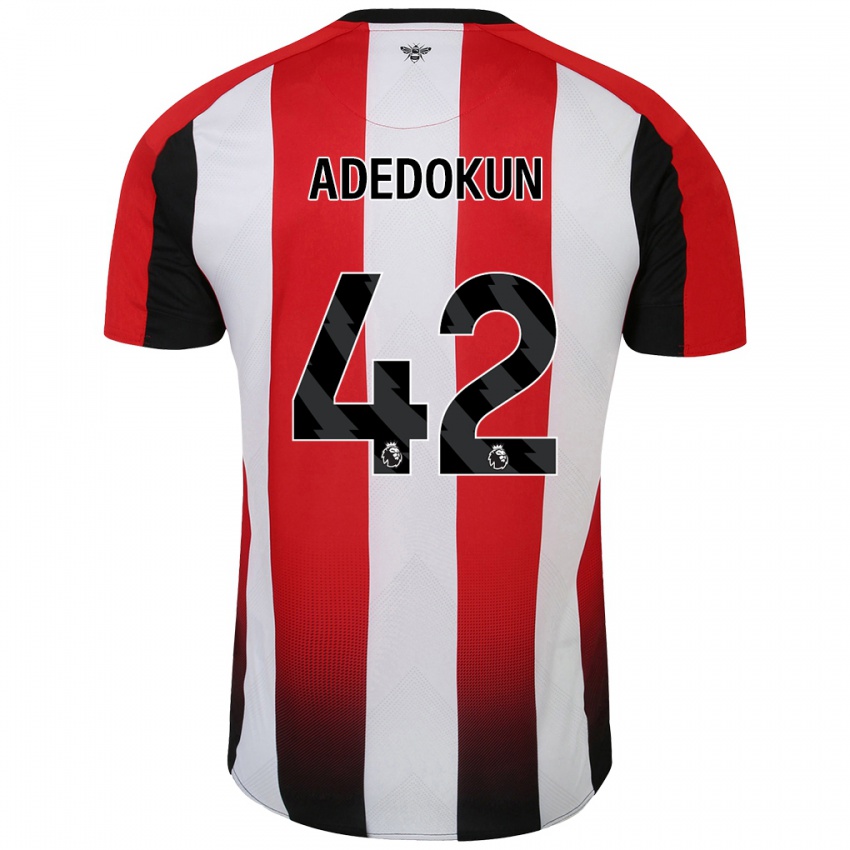 Niño Camiseta Val Adedokun #42 Rojo Blanco 1ª Equipación 2024/25 La Camisa