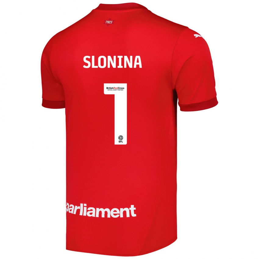 Niño Camiseta Gabriel Slonina #1 Rojo 1ª Equipación 2024/25 La Camisa