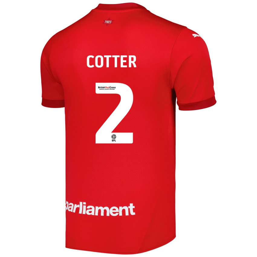 Niño Camiseta Barry Cotter #2 Rojo 1ª Equipación 2024/25 La Camisa