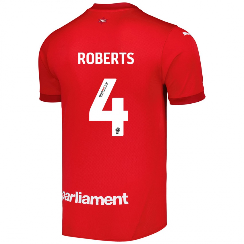 Niño Camiseta Marc Roberts #4 Rojo 1ª Equipación 2024/25 La Camisa