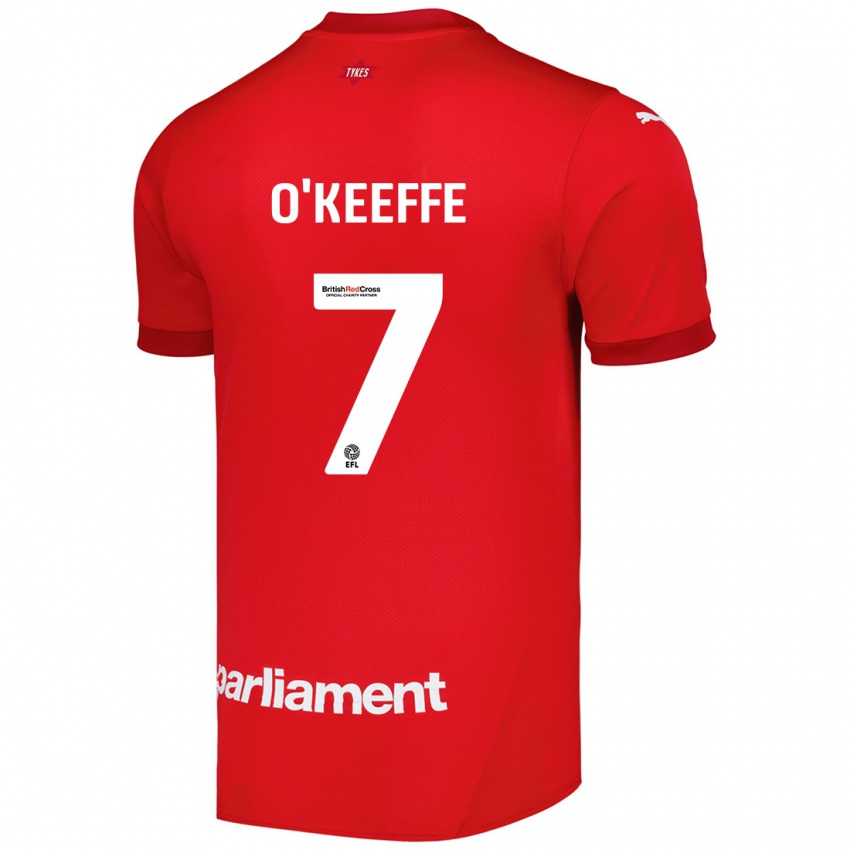 Niño Camiseta Corey O'keeffe #7 Rojo 1ª Equipación 2024/25 La Camisa