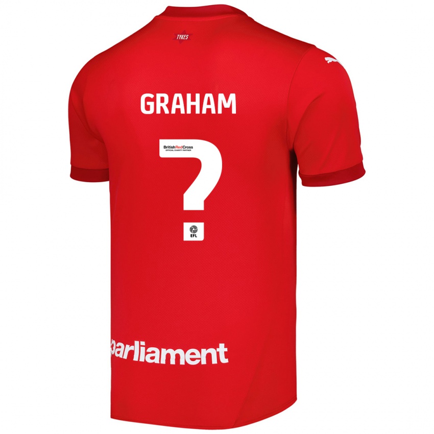 Niño Camiseta Kieran Graham #0 Rojo 1ª Equipación 2024/25 La Camisa