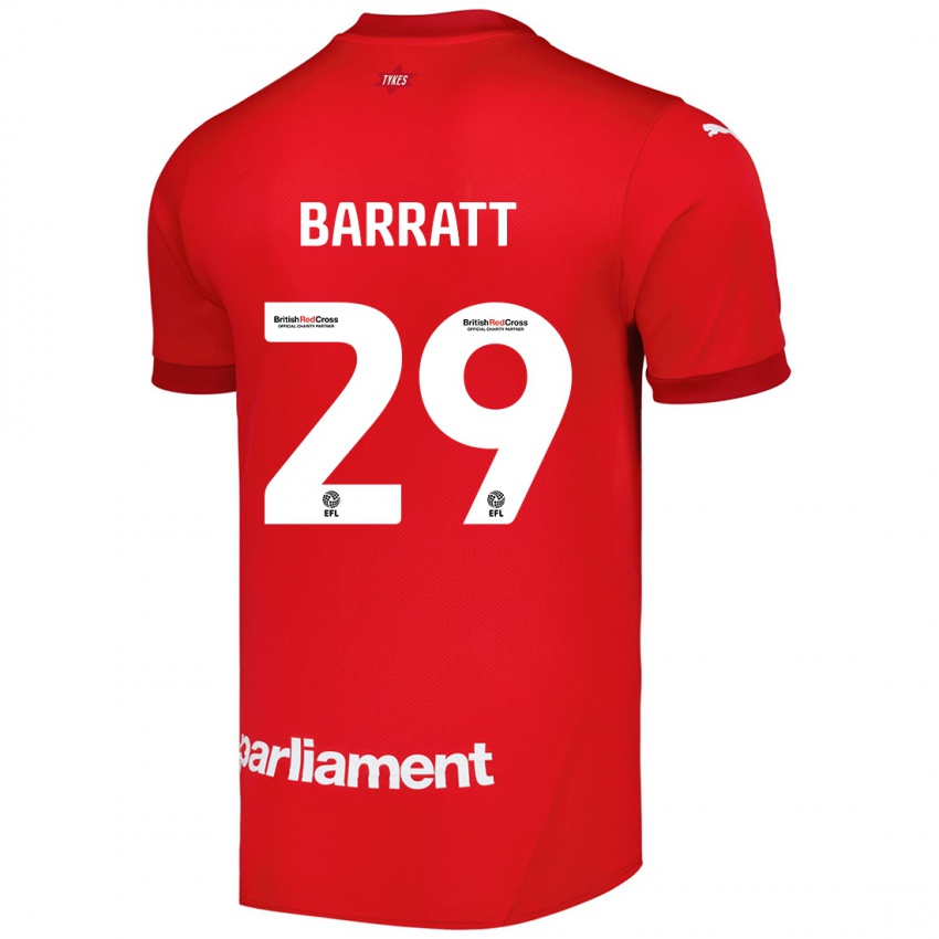 Niño Camiseta Connor Barratt #29 Rojo 1ª Equipación 2024/25 La Camisa