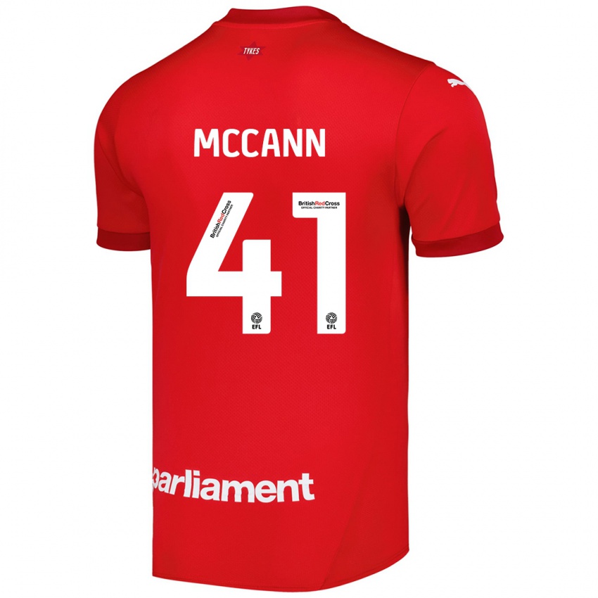 Niño Camiseta Bayley Mccann #41 Rojo 1ª Equipación 2024/25 La Camisa