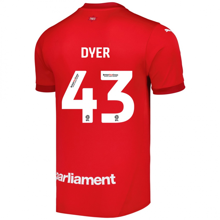 Niño Camiseta Josiah Dyer #43 Rojo 1ª Equipación 2024/25 La Camisa