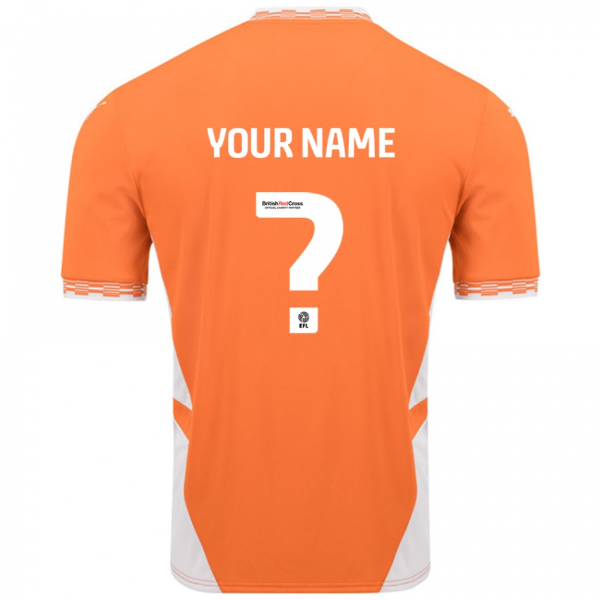 Niño Camiseta Su Nombre #0 Naranja Blanco 1ª Equipación 2024/25 La Camisa