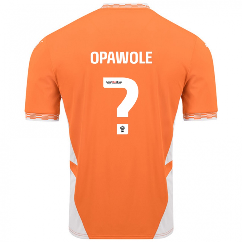 Niño Camiseta Johnson Opawole #0 Naranja Blanco 1ª Equipación 2024/25 La Camisa